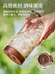Bayberry meyvə şərabı üçün xüsusi şərab şüşəsi, yaşıl gavalı şərab şüşəsi, şüşə qab, boş butulka, möhürlənmiş qutu, qida keyfiyyəti