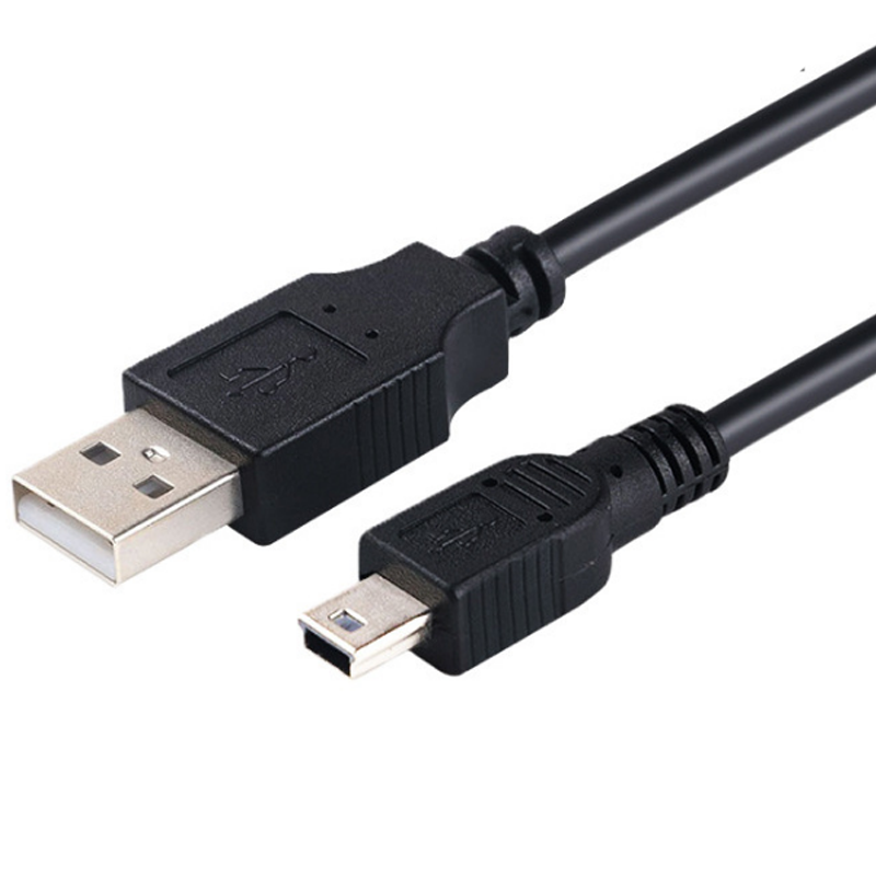 USB-dən Mini 5P pilləli şarj məlumat kabeli Kompüter MP3 MP4 universal 5 pinli T tipli interfeys kabeli