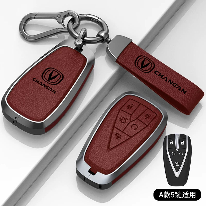 Chang'an açar örtüyü CS75/CS35/CS55/X5 PLUS Yidong Lumin/uniz/K/T Yida orijinal dəri çanta