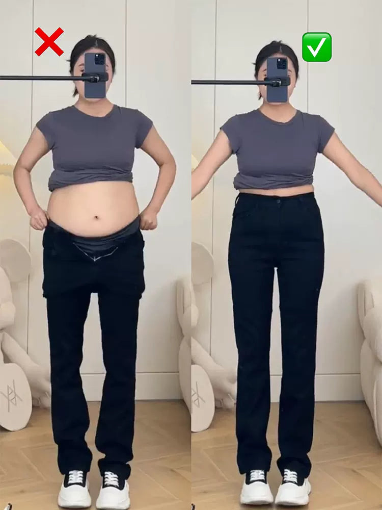 Qadınlar üçün armud formalı, incə, düz ayaqlı cins şalvar, yeni payız modası, böyük ölçü, yüksək belli, arıqladıcı, qara şalvar, əlavə uzun.