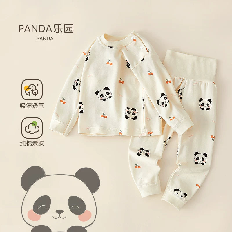 Körpə termal alt paltarı dəsti, təmiz pambıq, alt paltarı, qarın qoruyucusu, payız geyimləri, oğlan və qızlar üçün uzunqol pijamalar, uşaq ev geyimləri