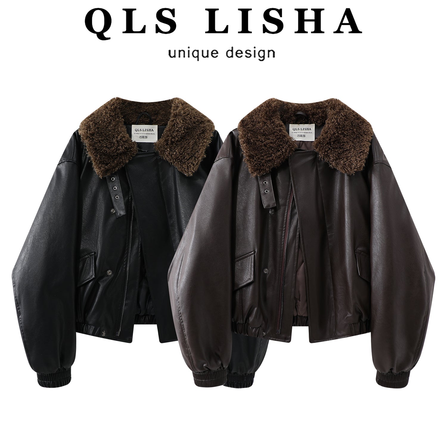 Cholisa Yüksək Səviyyəli Dəri Gödəkçə, 2025 Super Populyar Unikal və Dəbli, Qalın və İsti Qadın Qış Gödəkçəsi