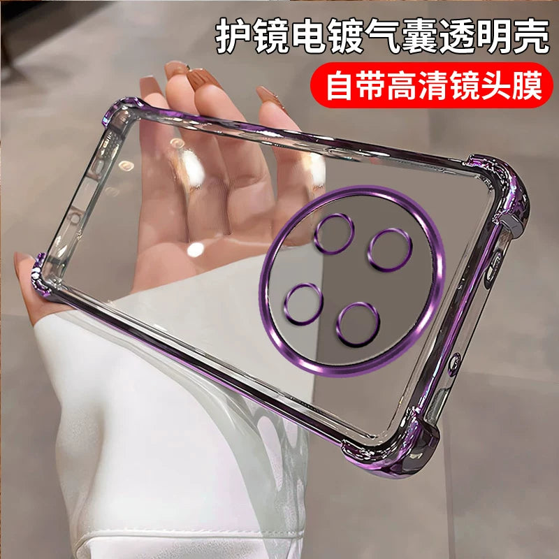 Obyektiv filmi ilə Huawei Enjoy 90 Pro Max mobil telefon qutusu üçün uyğundur, şəffaf Enjoy 90 Plus yeni Enjoy 90 düşməyə qarşı qoruyucu örtük CHZ-AL00 hər şey daxil Ninety Pro qabıq kişi maks qadın