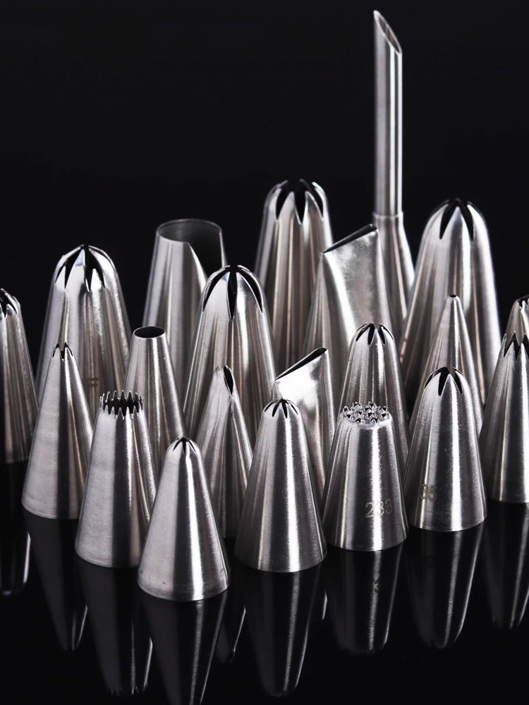 304 paslanmayan polad dekorativ nozzle tək ərinmiş lobya peçenye gül çiçəyi ağız şaftalı puf sıxıcı krem nozzle bişirmə ev