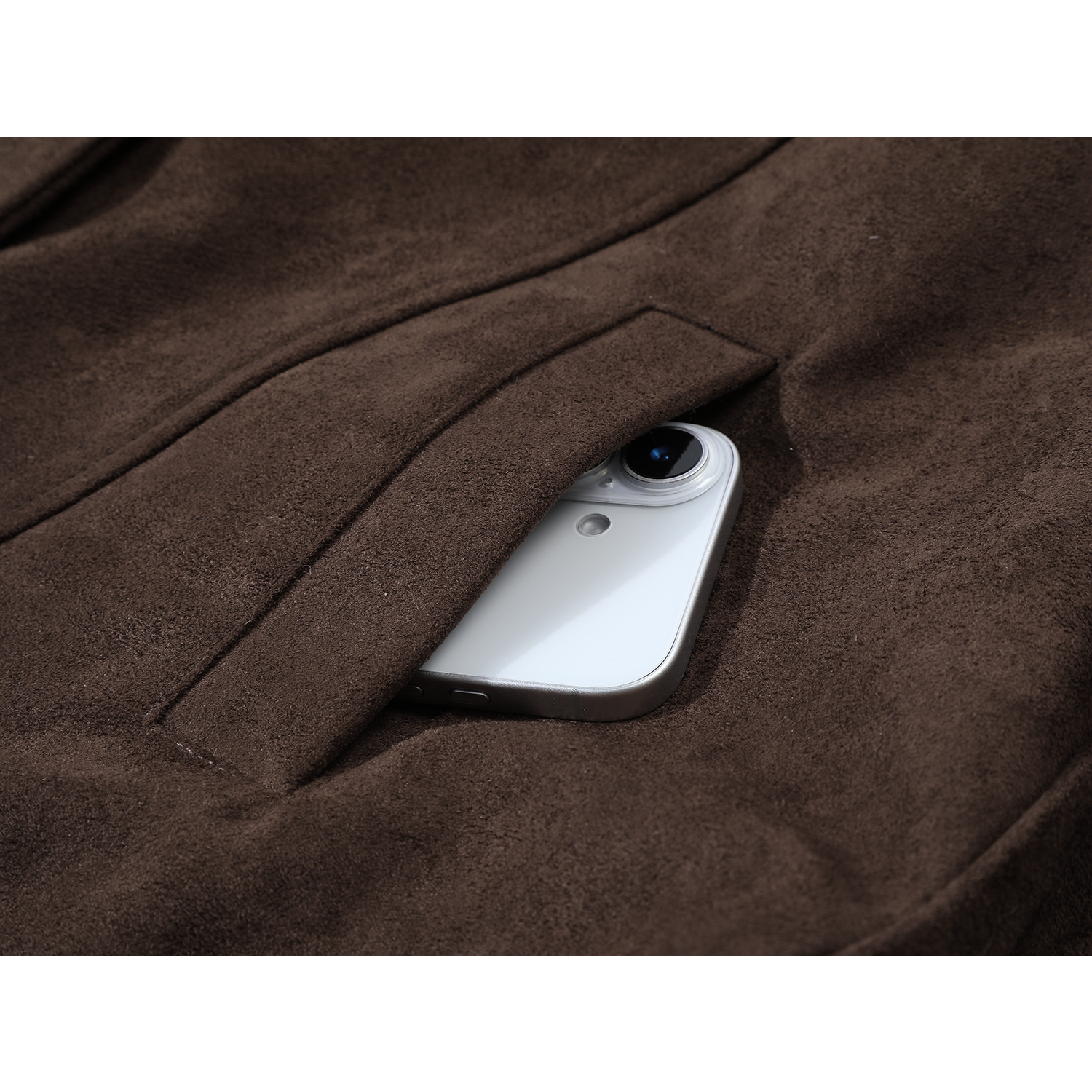 Cholisa'nın qadınlar üçün super şirin ağ ördək tüklü astarlı zamşa gödəkçəsi, 2025 qış yeni modeli, qalınlaşdırılmış tüklü palto