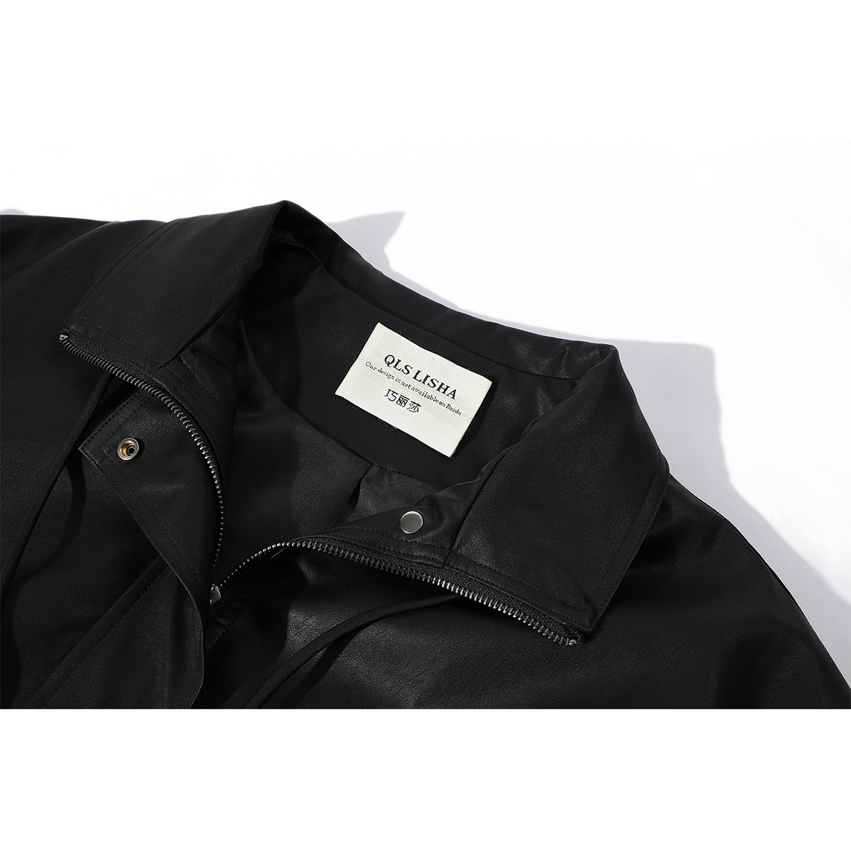 Cholisa-nın qadınlar üçün unikal qara dəri gödəkçəsi, 2026-cı il üçün yeni yaz/payız modası, qısa, çox populyar, dəbli və şık boş gödəkçə.