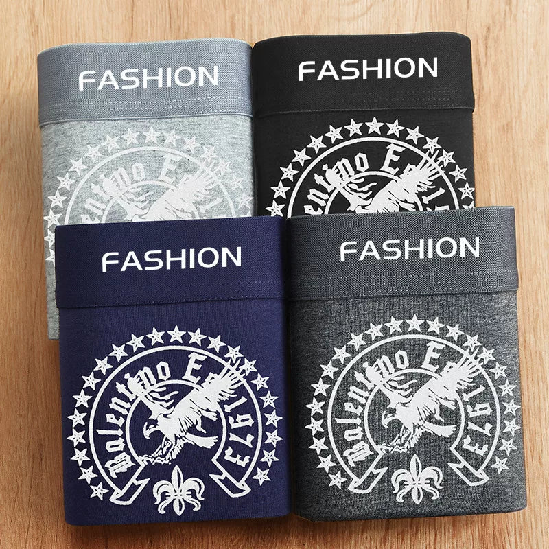 4 ədəd kişi boksçu şortları, modal təmiz pambıqdan hazırlanmış, antibakterial, nəfəs alan, dörd künclü, dəbli.