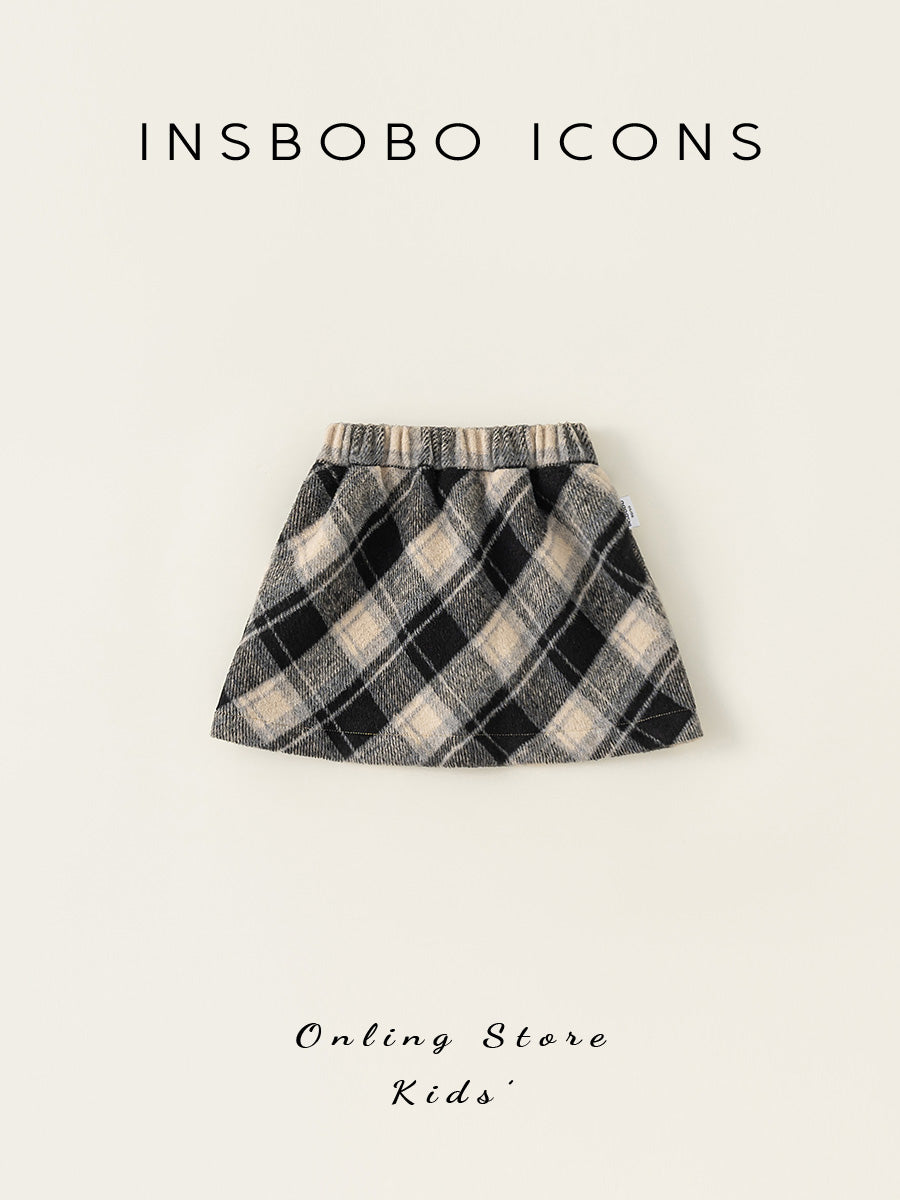 Qızlar üçün qırmızı ətək, Yeni il geyimləri, yaz yeni modası, körpə qısa ətəyi, Yeni il üçün qızlar üçün dama-dama ətək