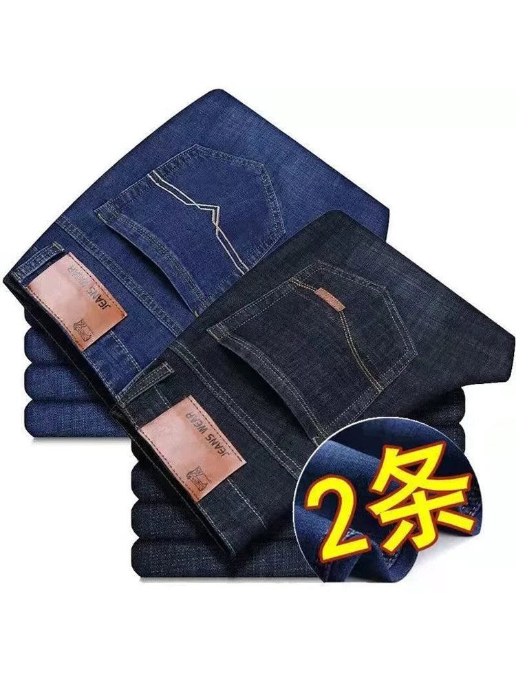 Yay nazik uzanan jeans kişi boş payız və qış məxmər qalınlaşdırılmış tikinti sahəsi kişi iş şalvarı