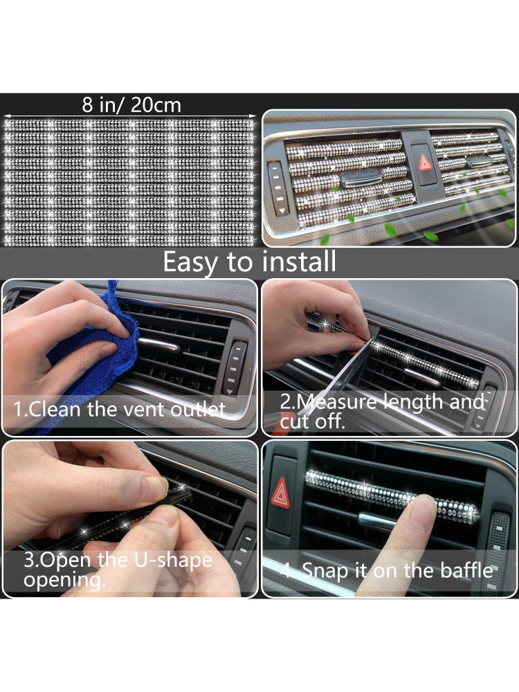 27 ədəd Bling Avtomobil Aksesuarları Dəsti, Sükan Çarxı Qapağı Dəsti