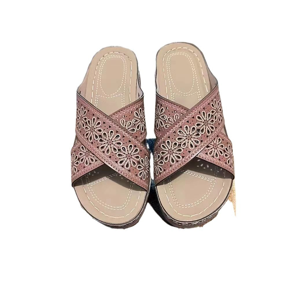2025 Qadın Ayaqqabıları 43 Böyük Ölçü Sandalet Moda Vintage Sol