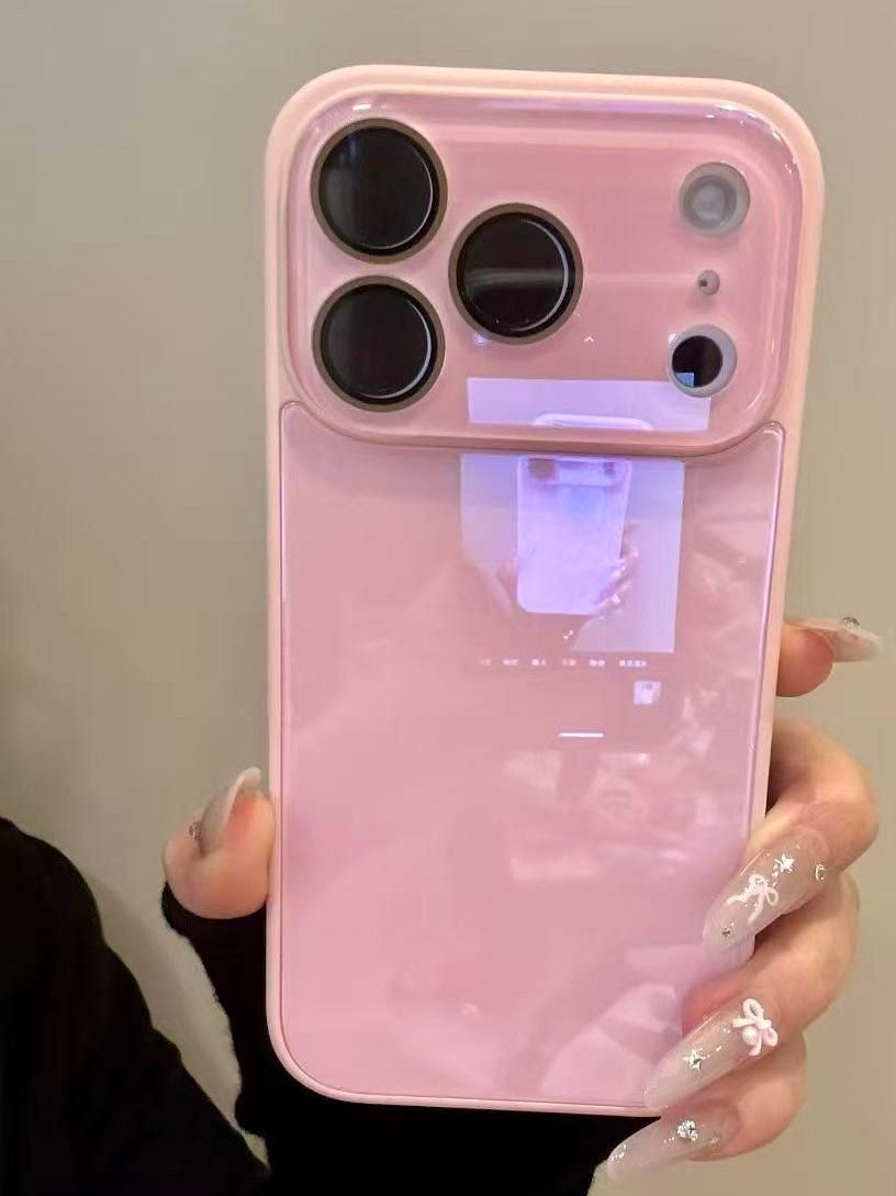 Koreya ins şəffaf konfet rəngli şüşə qabıq kristal lens filmi iPhone17PROMAX cib telefonu üçün uyğundur dopamin dəri hissi Apple 16/15 niş 14/13 yüksək səviyyəli məna 12 qoruyucu örtük