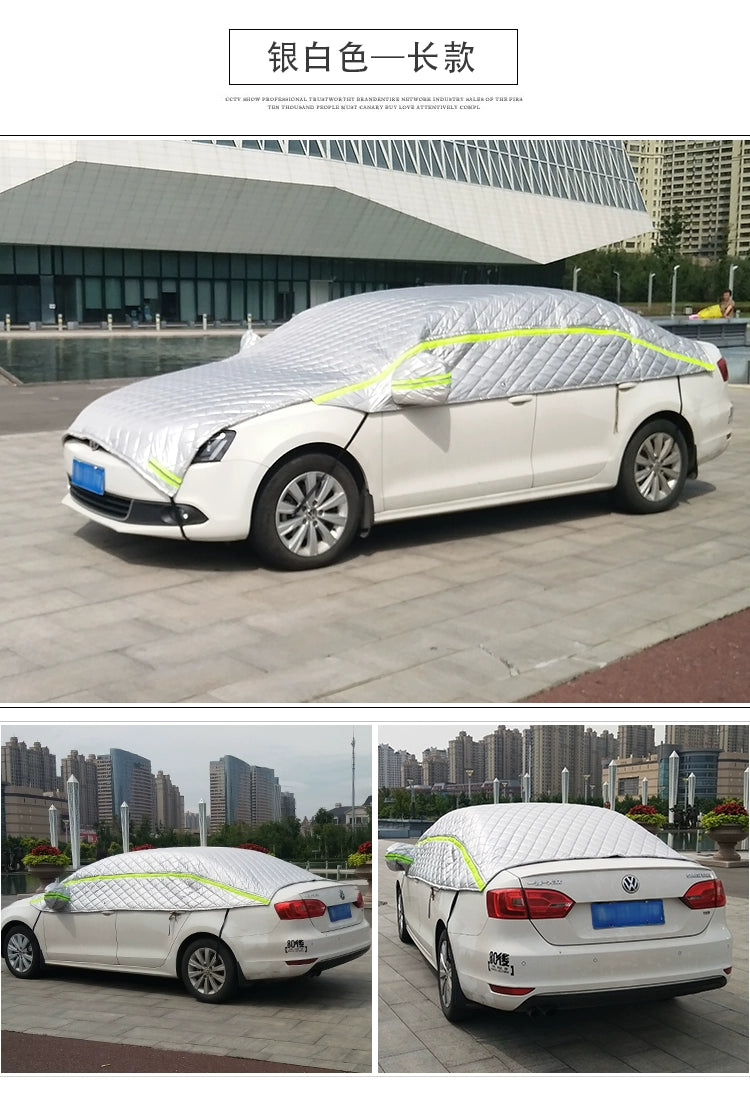 Qış Xüsusi Avtomobil Geyimi Yarım Örtük Şimal-Şərqi Pambıq Qardan Davamlı Soyuğa Davamlı Şaxtaya Davamlı Qalınlaşmış İstilik Texniki Ön Ön Ön şüşə Avtomobil örtüyü