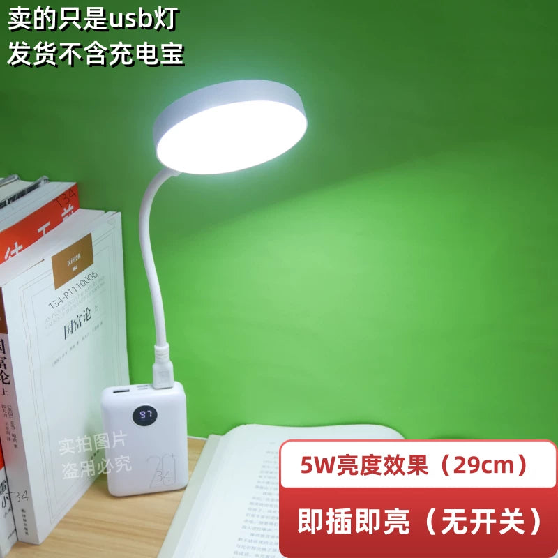 usb işığı gecə işığı tələbə öyrənən göz qoruyucu stolüstü lampa enerji bankının yataqxanasına qoşulmuş mini yüksək güclü parlaq LED super parlaq