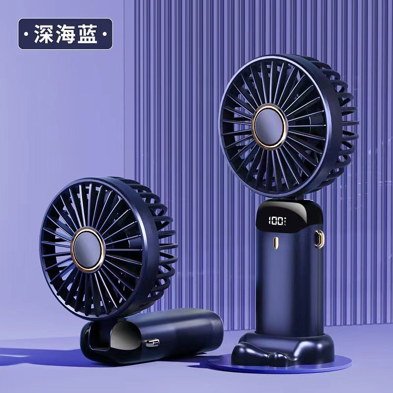 [Sifarişlə dərhal 50% Endirim] Rəqəmsal Displey Kiçik Fan Kiçik Masaüstü Mini Ofis Qatlanan Halter Xarici Şarj