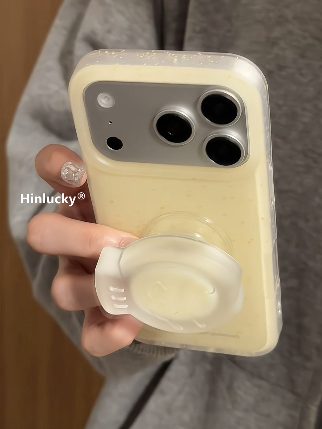 Hinlucky sarı sıçrayan mürəkkəb sendviçi Taiyaki stendi Apple 17 mobil telefon qutusu iphone16promax ikiqat şaxtalı 15 yeni 14 yıxılmağa qarşı qoruyucu örtük 17pro super gözəl görünüşlü inçlər üçün uyğundur