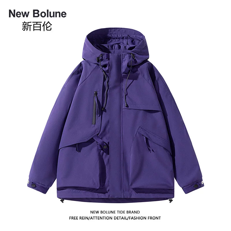 YENİ BOLUNE Yaz və Payız üçün Klassik Çoxfunksiyalı Dəbli Boş Gündəlik Gödəkçə, Kişi və Qadın İş Geyimi Gödəkçəsi