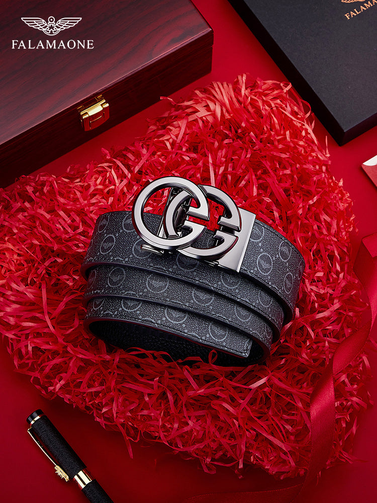 Falmani genuine leather belt for men, a practical birthday gift for husbands and stylish young men.