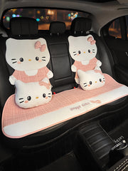 Kətan avtomobil oturacağı yastığı, bütün fəsillər üçün, çəhrayı, nəfəs alan, premium keyfiyyətli nazik avtomobil oturacağı üzlüyü/yastığı.