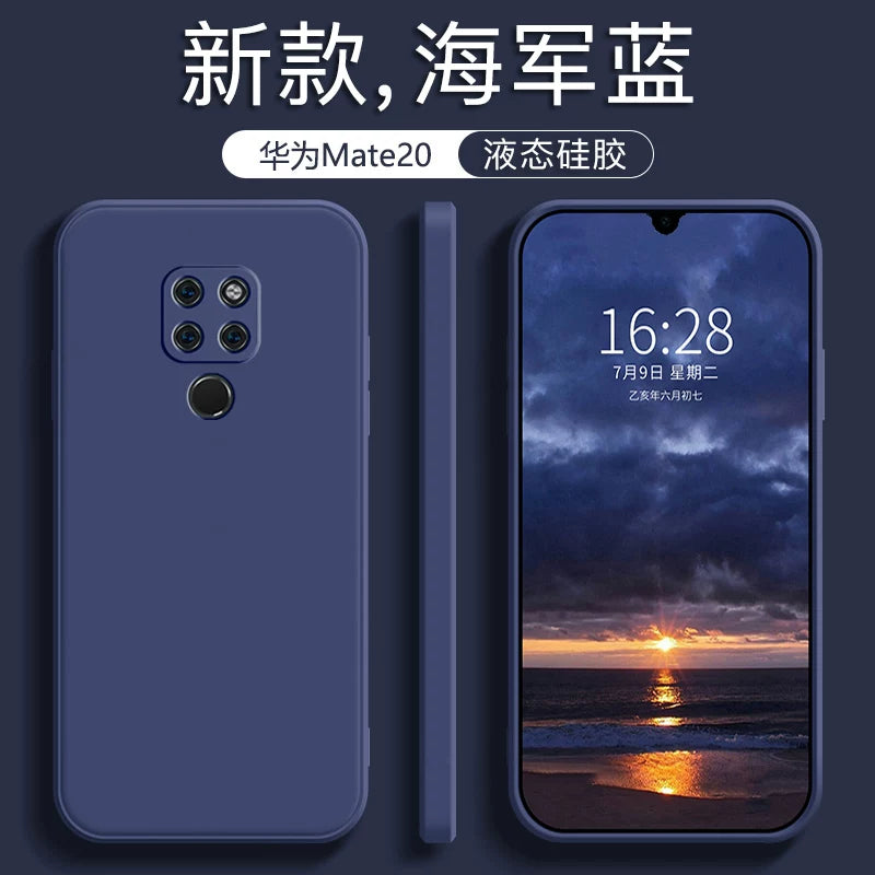 Huawei mate20 mobil telefon qutusu üçün uyğundur mate20pro yeni maye silikon mate20x qrafit qara düşməyə qarşı mobil telefon qutusu sadə işgüzar kişi yumşaq qabıqlı bərk rəngli fərdiləşdirilmiş qadın qoruyucu örtük