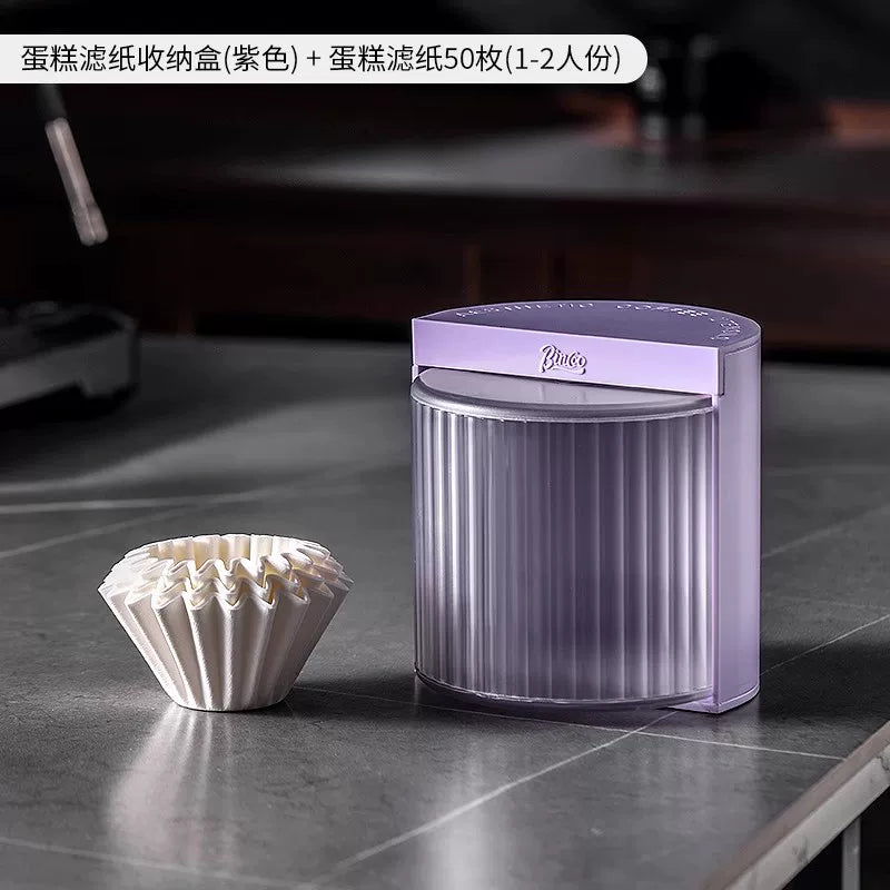Bincoo əllə dəmlənmiş qəhvə filtr kağızı V60 tort qabı filtr kağızı asma qulaq qəhvə filtri çantası universal dəyirmi 100 ədəd