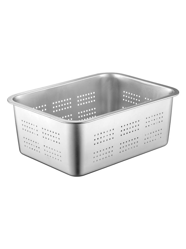 Əlavə qalın paslanmayan polad drenaj hövzəsi düzbucaqlı drenaj hövzəsi kommersiya lavabo drenaj səbəti drenaj səbəti drenaj qabı delikli kvadrat hövzə