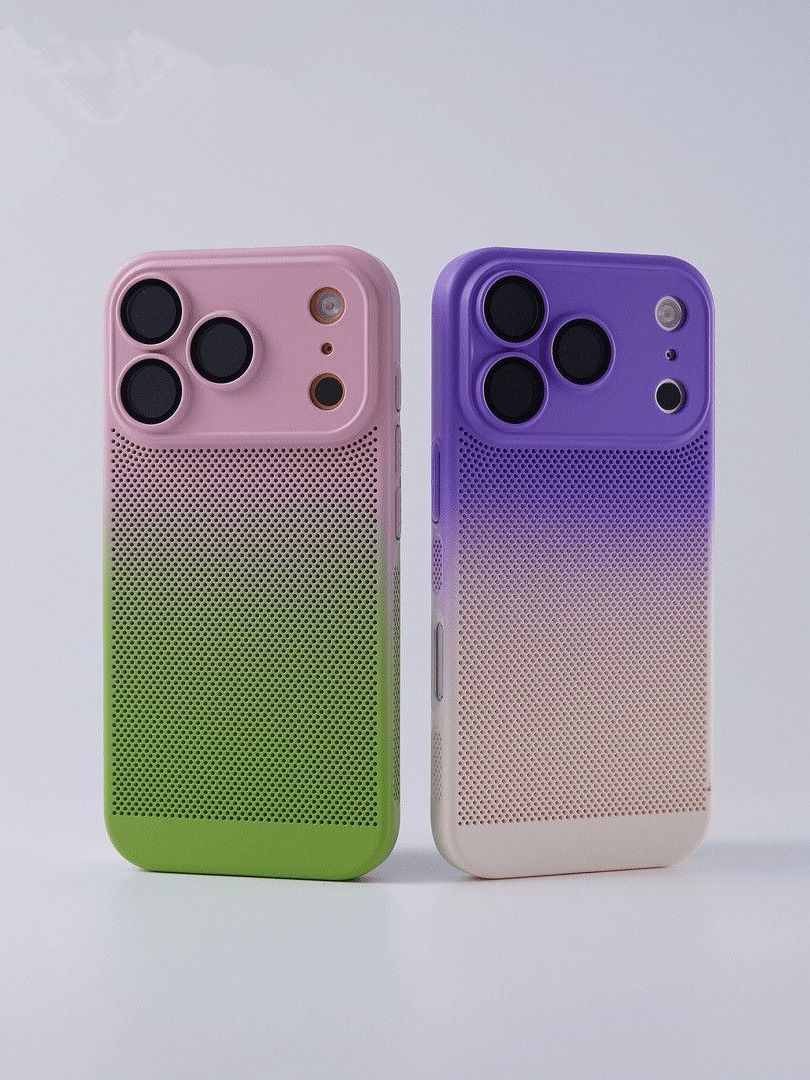 Tulu Apple 17promax mobil telefon qutusu üçün uyğundur iPhone16pro Apple 15promax rəngli gradient mobil telefon qutusu yeni mesh soyutma 17 lens hər şey daxil 14pro qabaqcıl 13 qutu