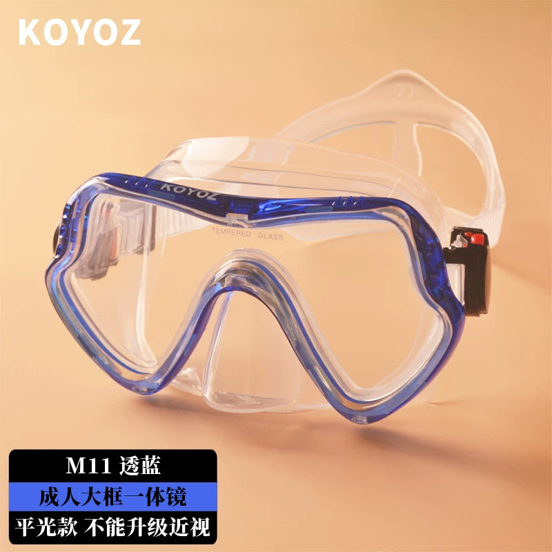 Dalğıc eynəkləri duman əleyhinə snorkeling ağciyər maskası örtüyü miyopiya dərin dalğıc burnunun qorunması inteqrasiya olunmuş böyük çərçivəli üzgüçülük eynəkləri avadanlığı