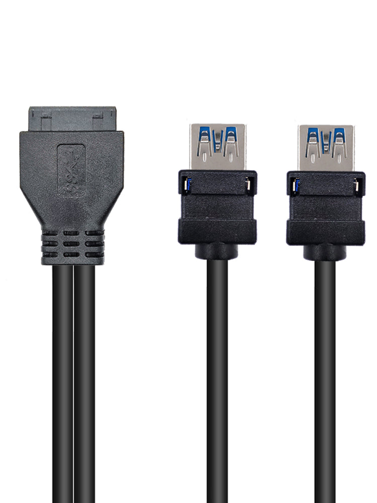 USB3.0 ön panel kabeli 19 pinli 20PIN - 3.0 DIY şassi kartı sabit ayaqları olan düz kabel