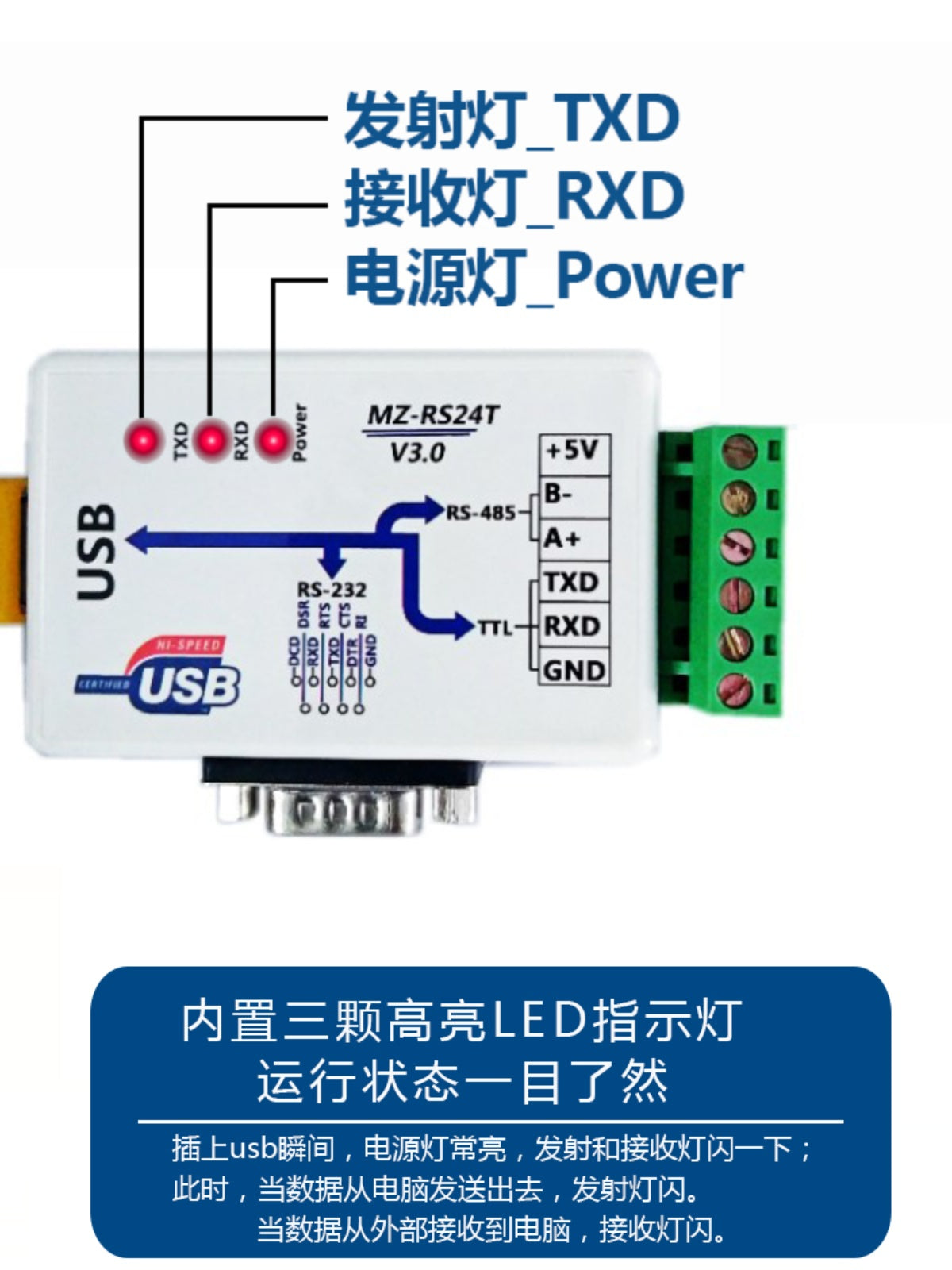 Pulsuz göndərmə FT232 USB-dən 232 485 ttl-ə USB-dən RS232-yə USB-dən serial portuna usb-dən 485 Mingzhengə