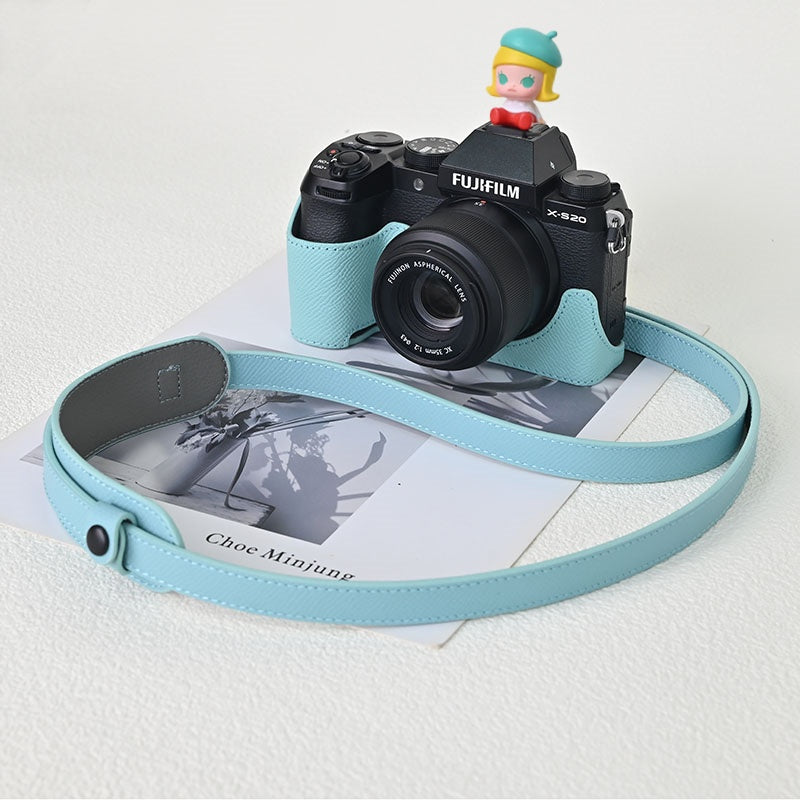 Fuji XT30 3-cü nəsil XT5 kamera çantası XT50 qabıq XM5 həqiqi dəri XS20 qoruyucu qutu X100VIXE5 üçün uyğundur