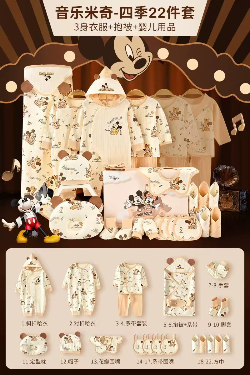 Disney Yenidoğulmuş Körpə Geyimləri Hədiyyə Dəsti, Təmiz Pambıq, Yenidoğulmuş Körpə Dolunay Hədiyyəsi, Xoş Gəlmisiniz Hədiyyəsi, Bayram Əşyaları