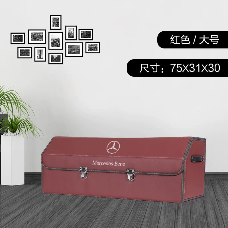 Suitable for Mercedes-Benz GLC/GLB/GLE trunk storage box, C200L, E260L. Interior organizer.