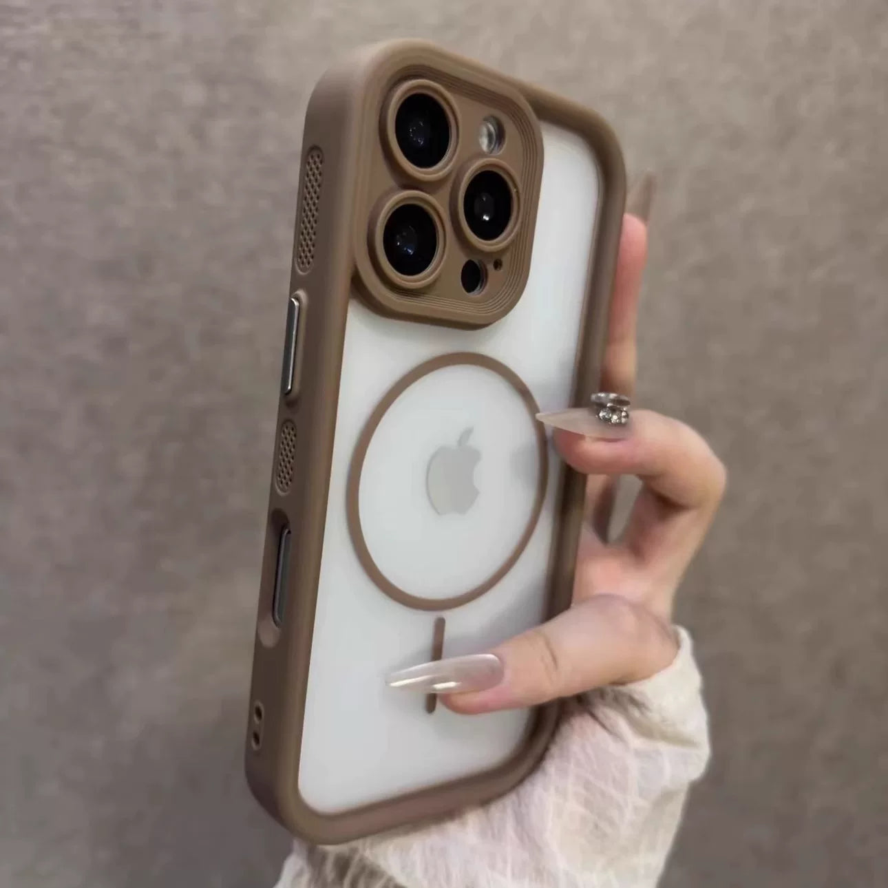 Apple 16promax cib telefonu üçün uyğun iki-bir-bir tutqun Angel Eyes 17pm maqnitli iPhone15pro yıxılmağa qarşı qoruyucu örtük dəri hissi 14/13 qabıqlı mobil telefon qutusu 16pro istilik yayılması hər şey daxil