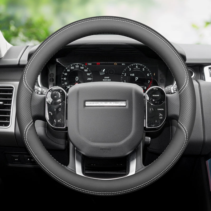 Land Rover steering wheel cover - ultra thin - for Defender, Discovery 4, 5, Pro Sport, Evoque L, Range Rover Velar Sport and other special car steering wheels.