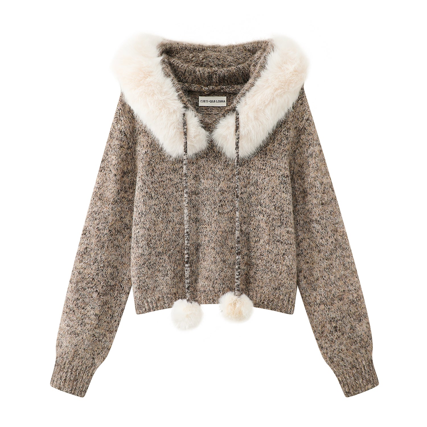 Cholisa-nın qadınlar üçün yumşaq, şık və gənclik üçün nəzərdə tutulmuş topu, payız və qış üçün qalınlaşdırılmış, çıxarıla bilən xəz yaxalıqlı çoxfunksiyalı sviter.