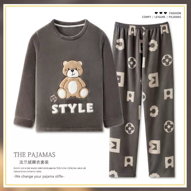 cütlük pijama dəsti qış qadın kişilər pijama ev geyimləri pijama