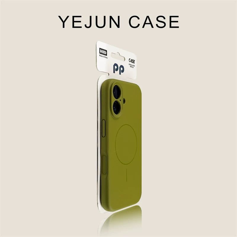 Yejun iphone16/16pro mobil telefon qutusu üçün uyğundur 17 pitaya rəngli premium maye alma 16promax maqnit nazik üzük 15pro dəri hiss 14 incə deşik 13 inkişaf etmiş 12 internet ünlü sadə 16e