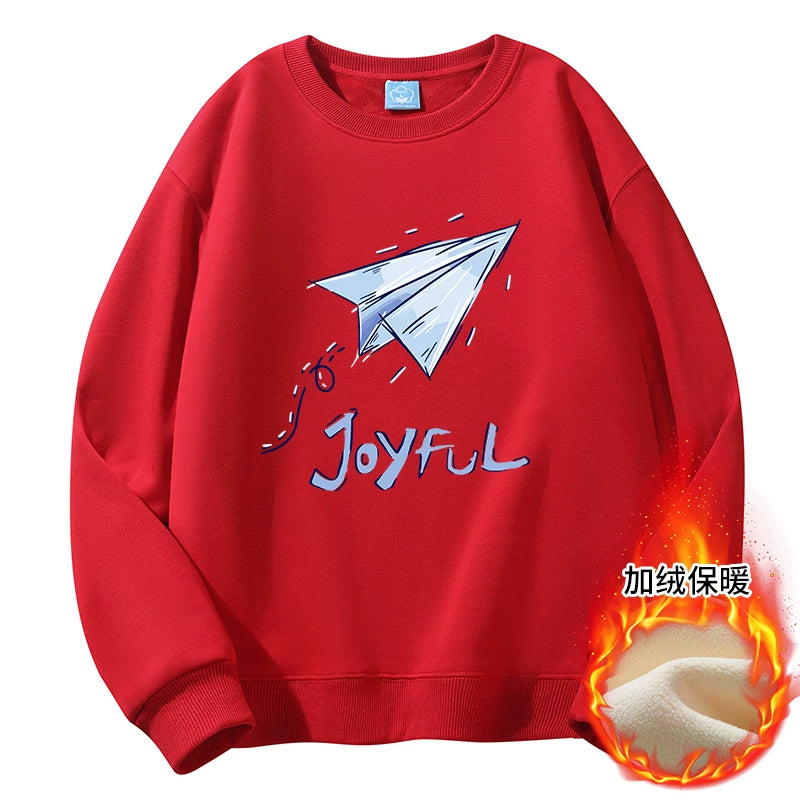 GLM Kişi və Qadınlar üçün Yun Astarlı Dəyirmi Yaxalı Sviter, Payız/Qış İstiliyi, Ağır Çəkili Stil, Amerika Boş Forması, Dəbli Brend Əsas Qat, Kişi Geyimləri