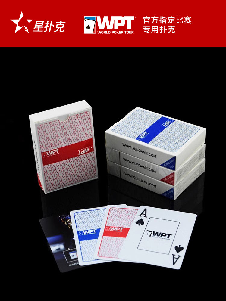 [Star Poker] WPT birlikdə Texas Hold'em poker pvc plastik suya davamlı və qatlanmaya qarşı orijinal icazəli istehsal istehsal edir