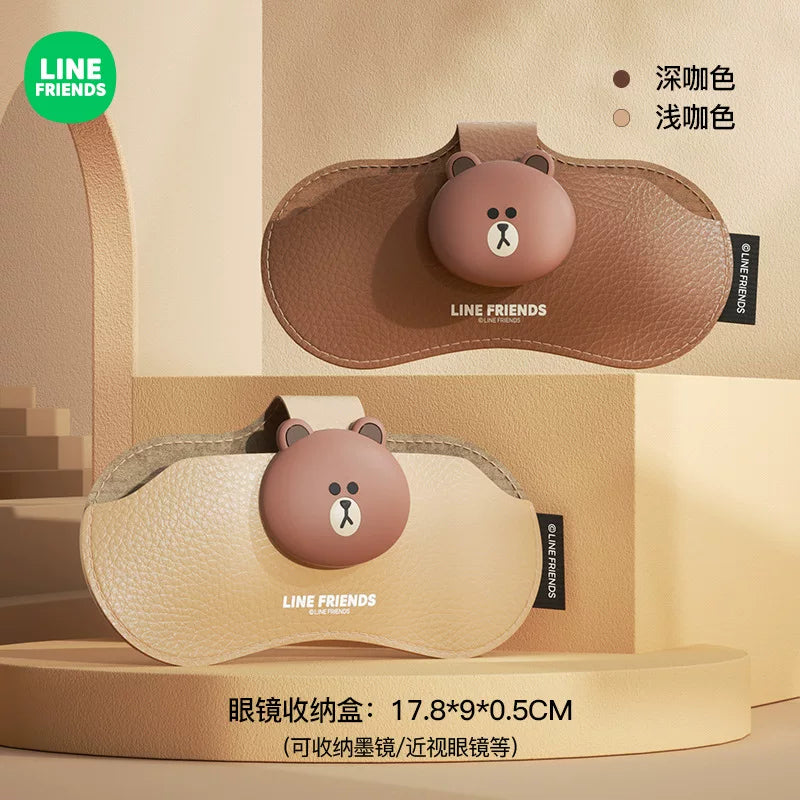 Brown Bear glasses storage bag, pressure-resistant portable sunglasses storage box, glasses storage bag, sunglasses storage hanging bag