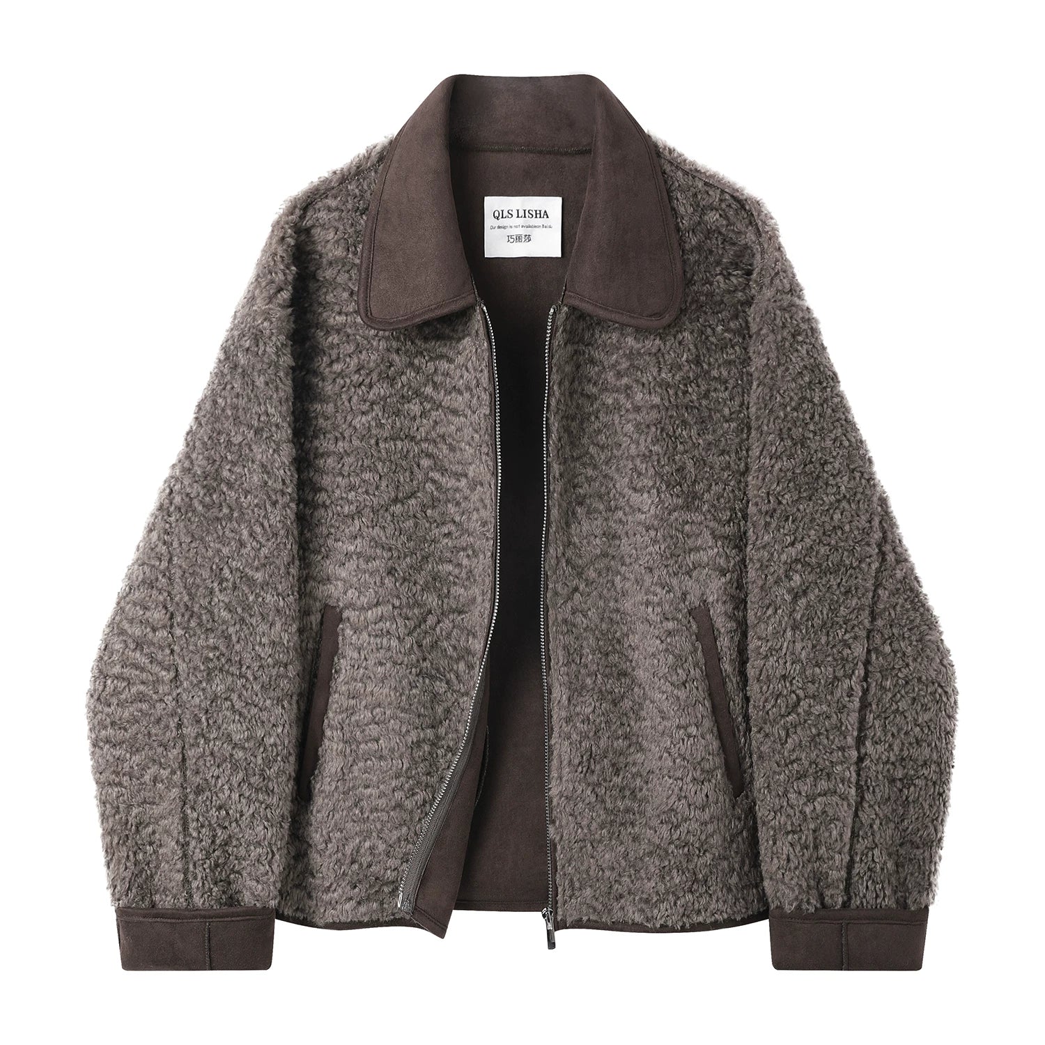 Cholisa Amerika Retro Stilində Qadınlar üçün Qoyun Dərisi Motosiklet Gödəkçəsi - Qışın Erkənləri üçün Unikal və Gözəl Qalın Palto