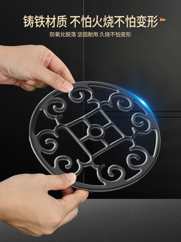 Qaz sobası sürüşməyə qarşı braket soba qaz sobası rəfi mətbəx kiçik qazan süd qabı sürüşməyə qarşı dörd-beş pəncəli universal qazan tutacağı