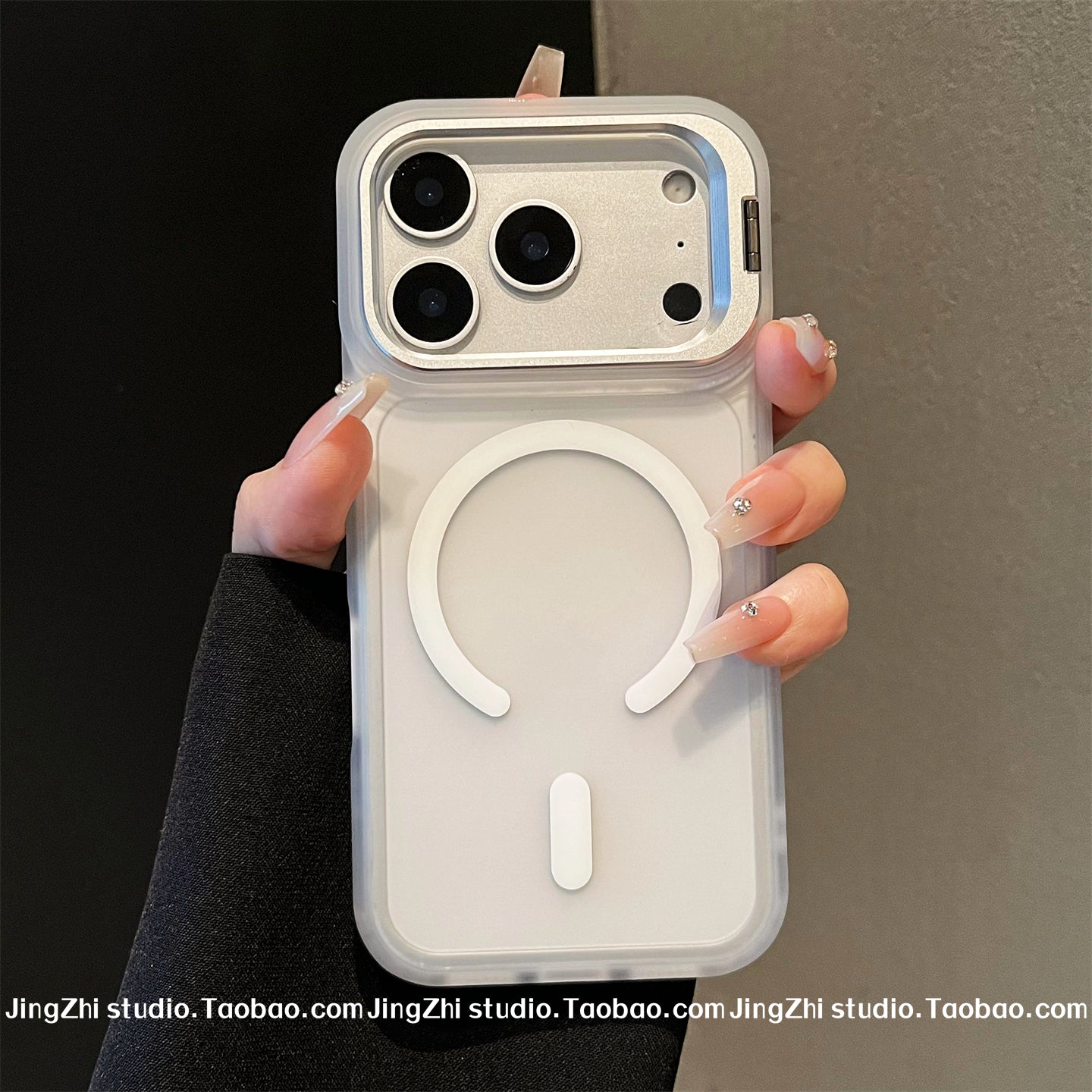 Apple 17 mobil telefon qutusu, yeni şəffaf iphone17promax metal braket çərçivəsi 16promax maqnit 12 buzlu 15pro yüksək səviyyəli 14 cüt 13 düşməyə qarşı 17air sərt çanta üçün uyğundur