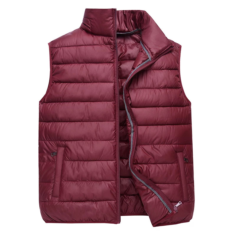 Gündəlik Kişilər üçün Pambıq Jilet, Qış İstiliyi, Qalınlaşdırılmış, Böyük Ölçülü, Orta yaşlı və Gənc Kişi Jileti, Kişi Ata Üst Geyimi, Tünd Pambıq