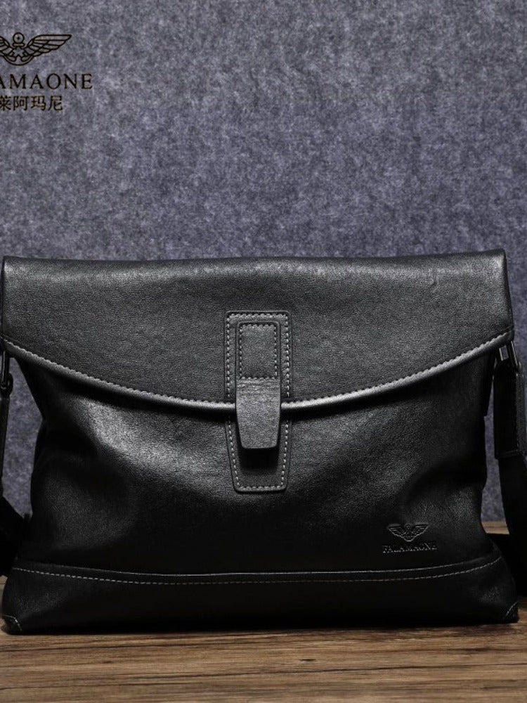 Fala Armani Kişilər üçün Orijinal Dəri Çiyin Çantası, Çarpaz Bədən Çantası, Gündəlik İş Çantası, Böyük Tutumlu, Yüksək Səviyyəli