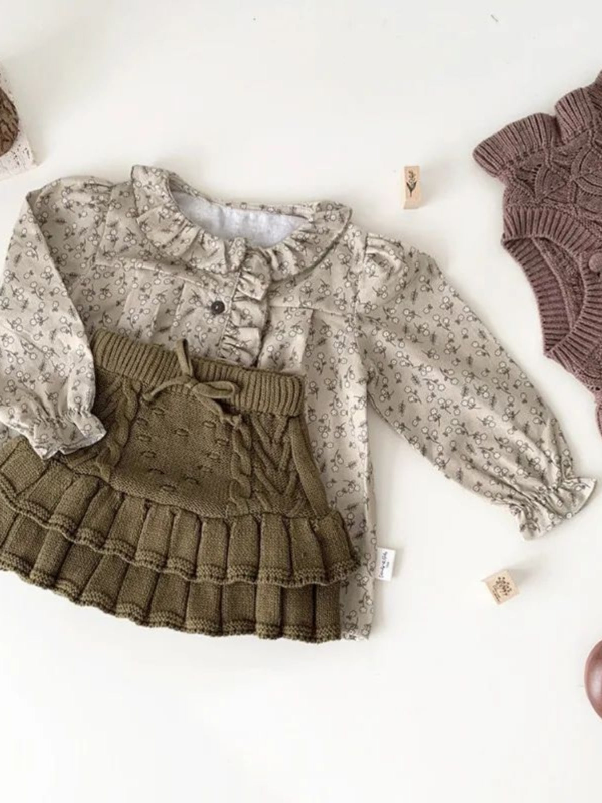 Payız Uşaq Geyimləri Uşaqlar Qızlar üçün Qış Örgü Ətəyi