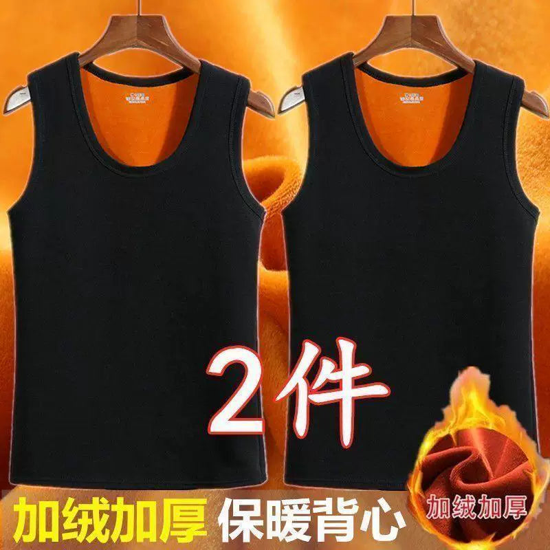 Kişilər üçün qış isti jileti, istilik verən, yun astarlı, qalınlaşdırılmış, kişi iç qatlı jilet, payız və qış üçün kişi jileti