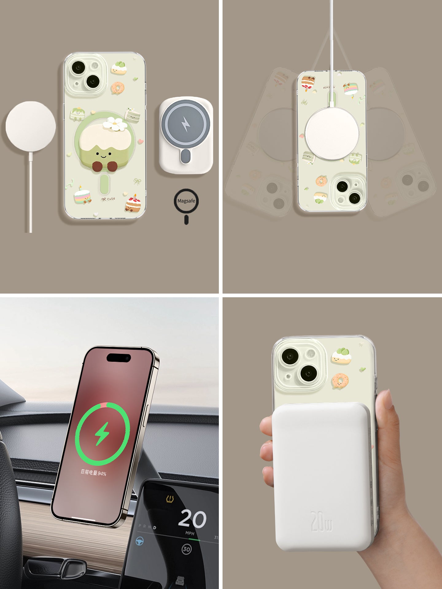 Uston Apple 17promax mobil telefon qutusu üçün uyğundur maqnit emiş iphone17 yeni yaşıl tort 16 stendli 13 yay pro hər şey daxil olmaqla max kiçik təzə 14 şəffaf 15 yumşaq qabıq 17pro