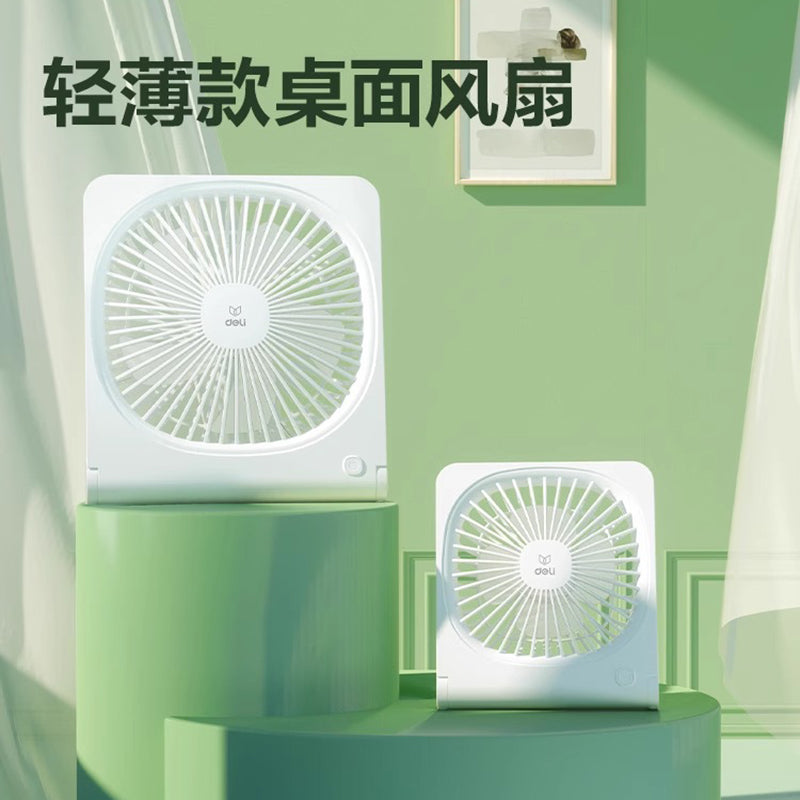 Deli usb mini fan 3682/6/8 ventilyator 6 düymlük masa üstü masa klipi təkrar doldurula bilən əl qatlanan tələbə yataqxanası aşağı səs-küylü mini soyutma stolu şaquli notebook soyutma ventilyatoru
